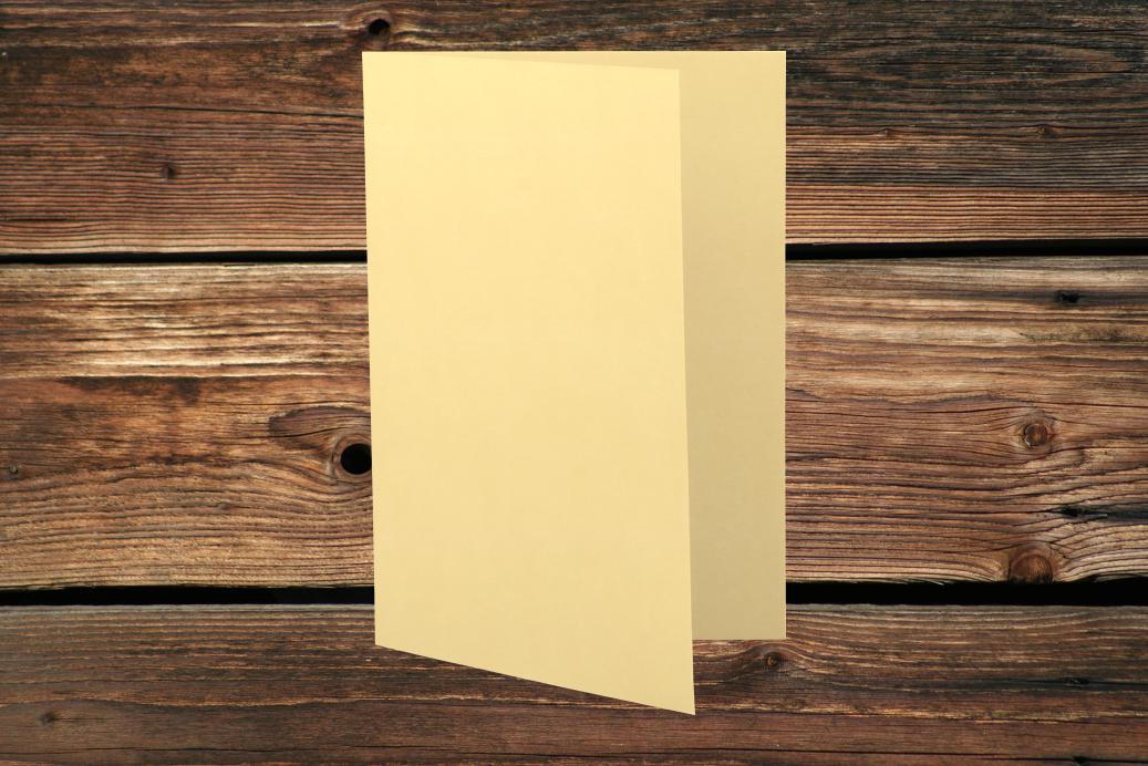 Klappkarten 110/220x170 mm hochdoppelt Chamois 230 g/qm